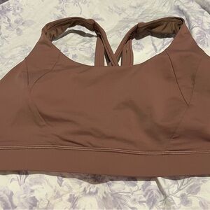 lululemon athletica Mauve Brown Strappy Sports Bra